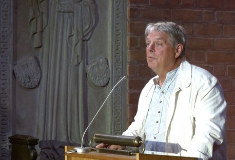 Kristian Wegscheider spricht anlässlich der Orgeleinweihung in Lehnin